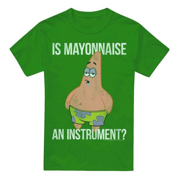 SpongeBob SquarePants Mens Mayonnaise Instrument T-Shirt / Kelly Green - Picture 1 of 5